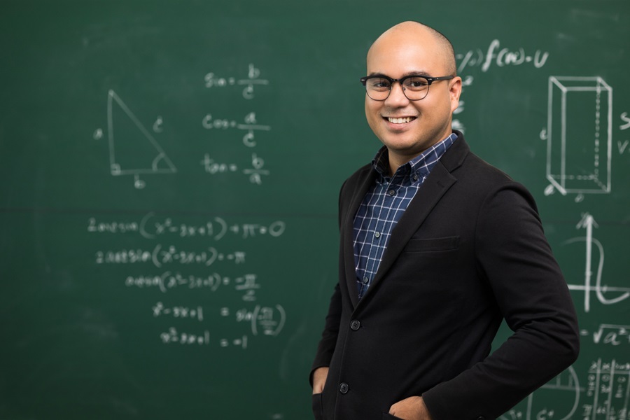 male teacher in the room